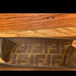 FENDI Brown Slim Triangular Eyeglass Hard Case